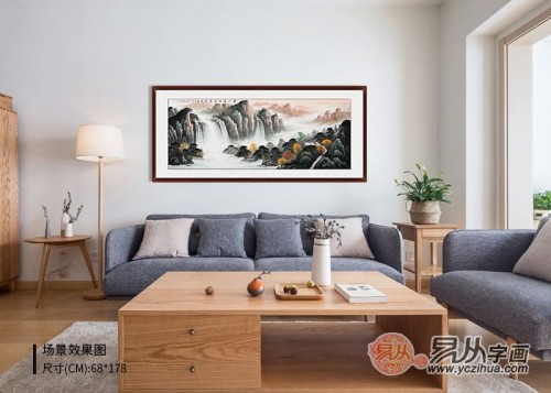 客廳沙發(fā)背景墻掛什么畫好？名家山水畫有品位更有韻味