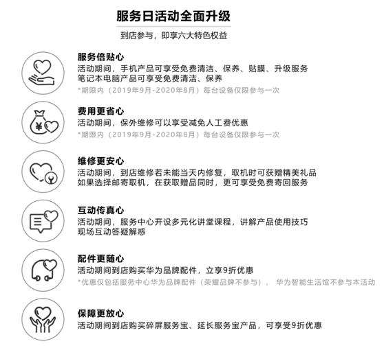 華為服務(wù)日活動(dòng)再度來(lái)襲 更多優(yōu)惠讓利消費(fèi)者