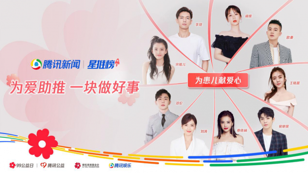 追星也能做公益！騰訊新聞星推榜，攜9位明星與粉絲一起解鎖450萬捐款