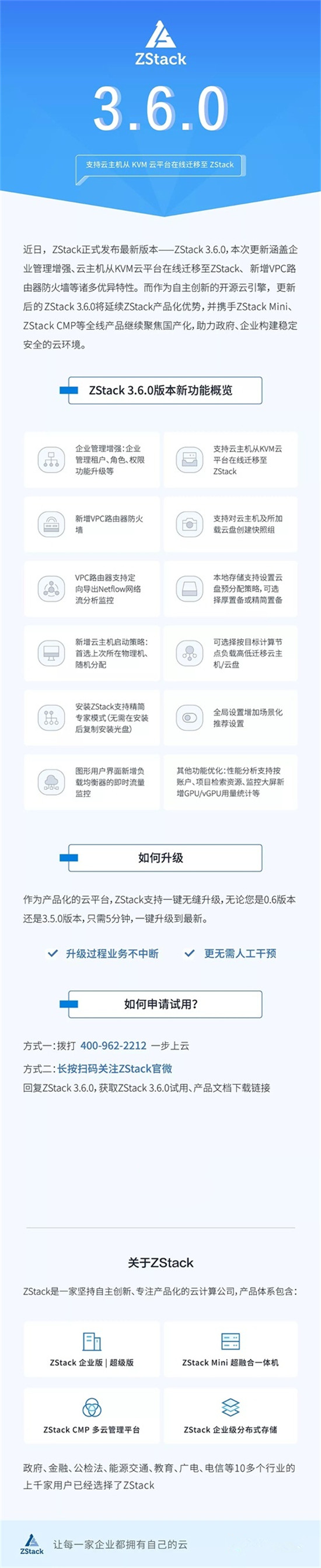 ZStack 3.6.0，支持云主機(jī)從任意KVM云平臺(tái)在線遷移至ZStack
