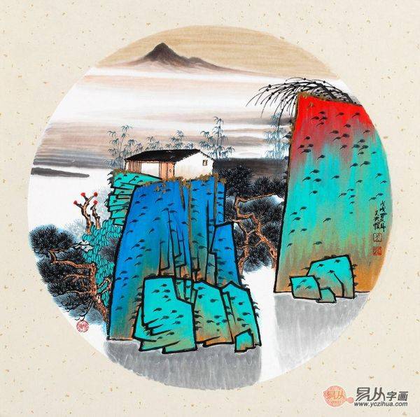 有時(shí)，一人獨(dú)坐也非寂寞，靜坐品賞吳大愷寫意山水