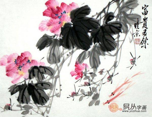 鄭曉京作品欣賞：寫意芙蓉國(guó)畫欣賞 美得不可方物