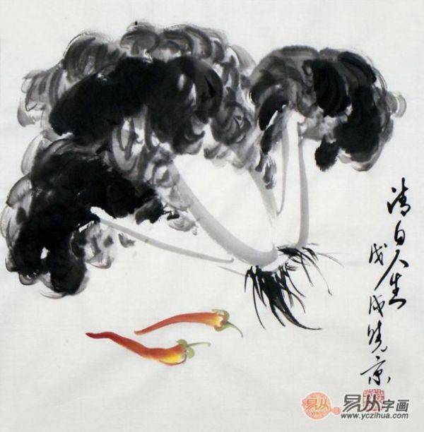 什么畫掛在玄關(guān)寓意好？掛鄭曉京白菜國畫 擁有好風(fēng)水的家