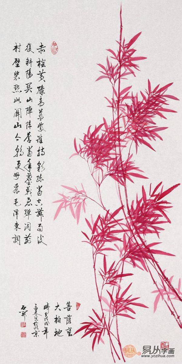 進(jìn)門(mén)玄關(guān)裝飾畫(huà)掛什么好，易從網(wǎng)力薦的這些豎幅花鳥(niǎo)畫(huà)最合適