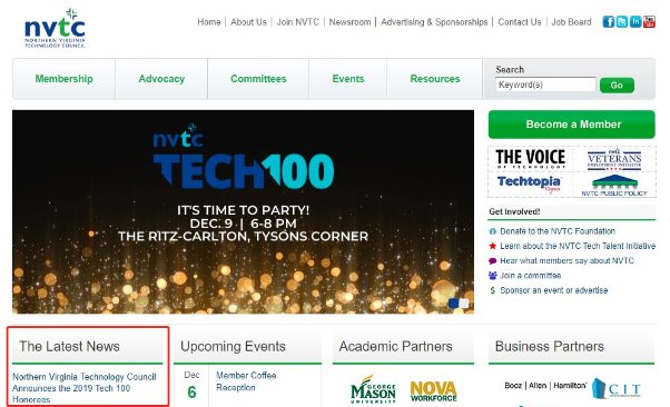 EventBank 榮獲北美權威科技獎項 2019 NVTC Tech 100