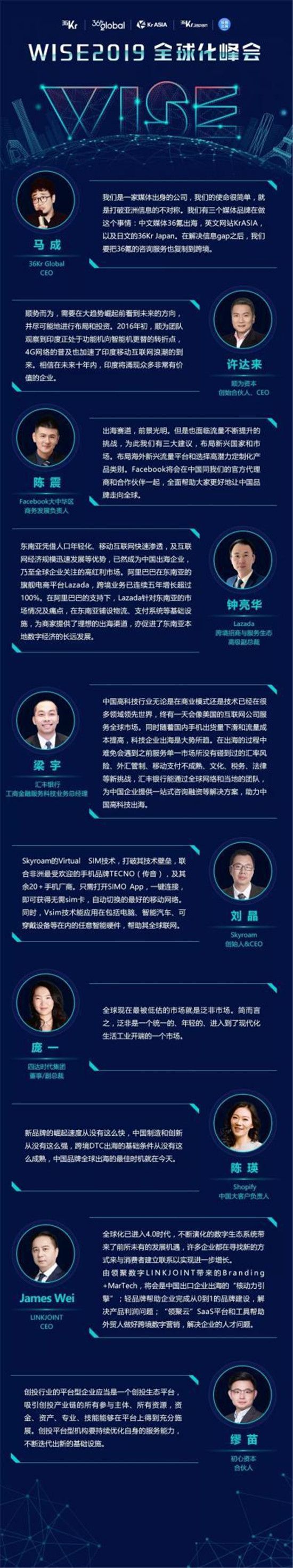 全球化浪潮下，中國企業(yè)出海的機遇與挑戰(zhàn)丨WISE2019全球化峰會