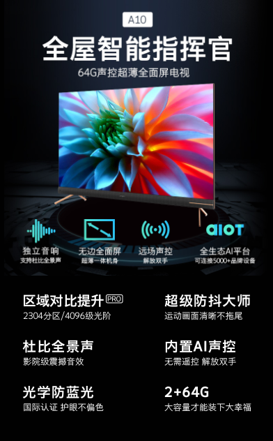 創(chuàng)維電視好不好？創(chuàng)維65寸A10 領跑智能電視高端賽道