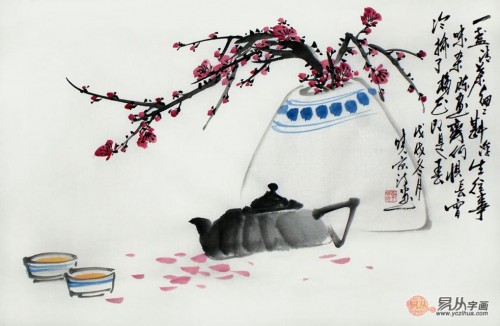 茶樓適合什么掛畫？古典古韻花鳥畫，賞畫品茶環(huán)境佳