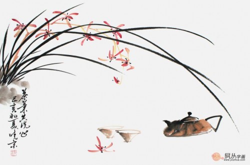 茶樓適合什么掛畫？古典古韻花鳥畫，賞畫品茶環(huán)境佳