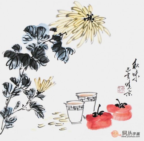 茶樓適合什么掛畫？古典古韻花鳥畫，賞畫品茶環(huán)境佳