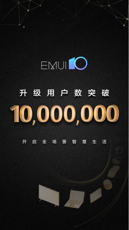 EMUI10升級用戶突破千萬啦，用戶口碑爆棚，使用流暢度提升顯著