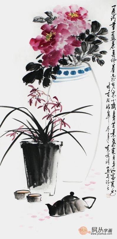 客廳沙發(fā)后掛什么畫？鄭曉京手繪吉祥花鳥畫，讓家溫暖吉祥