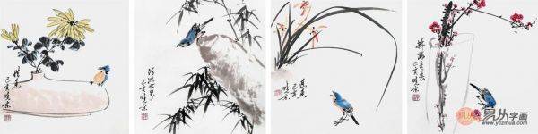 中式書房掛什么畫好？這三幅花鳥畫，讓書房更典雅