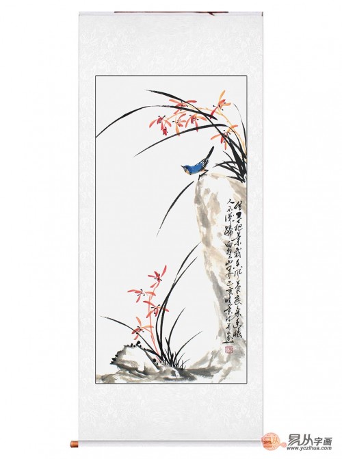 花鳥畫賞析：鄭曉京寫意蘭花圖 美得清新脫俗