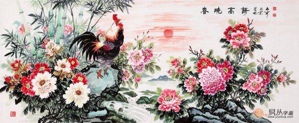 客廳內(nèi)掛什么字畫好，吉祥又有品的名家石開花鳥畫匯總