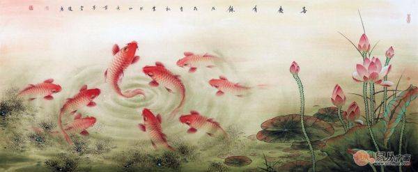 收藏誰的魚畫好？中美協(xié)藍健康，這位廣西畫家把魚畫活了