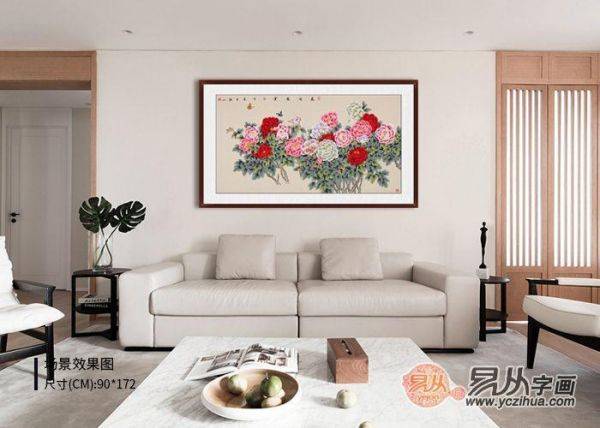客廳沙發(fā)背景墻怎么裝飾好，一幅名家書畫真跡瞬間提高家的逼格