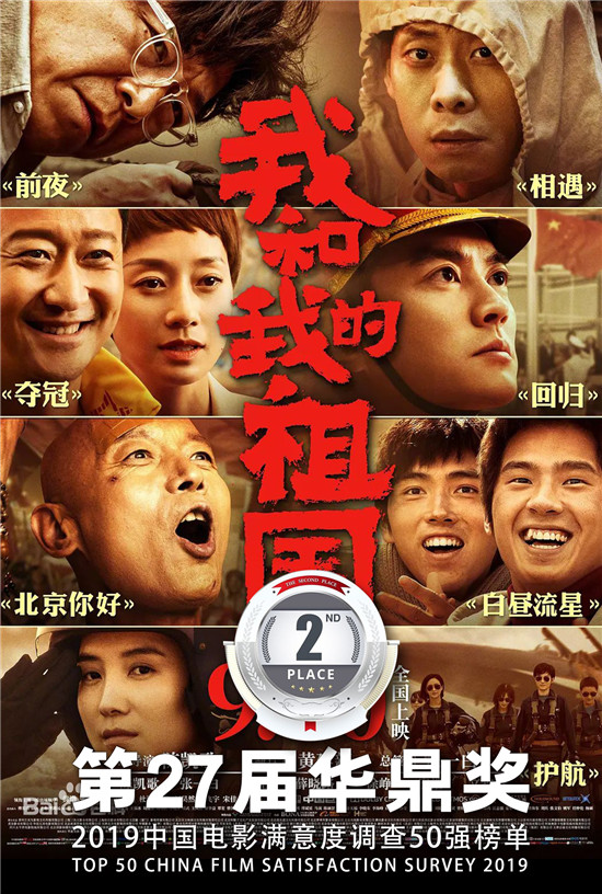 華鼎獎公布2019中國電影滿意度調(diào)查50強(qiáng)榜單