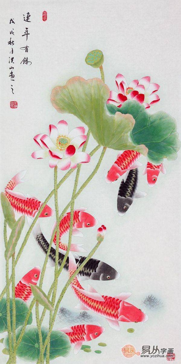 進門玄關掛什么畫比較合適，可以掛在玄關的花鳥國畫作品有這些