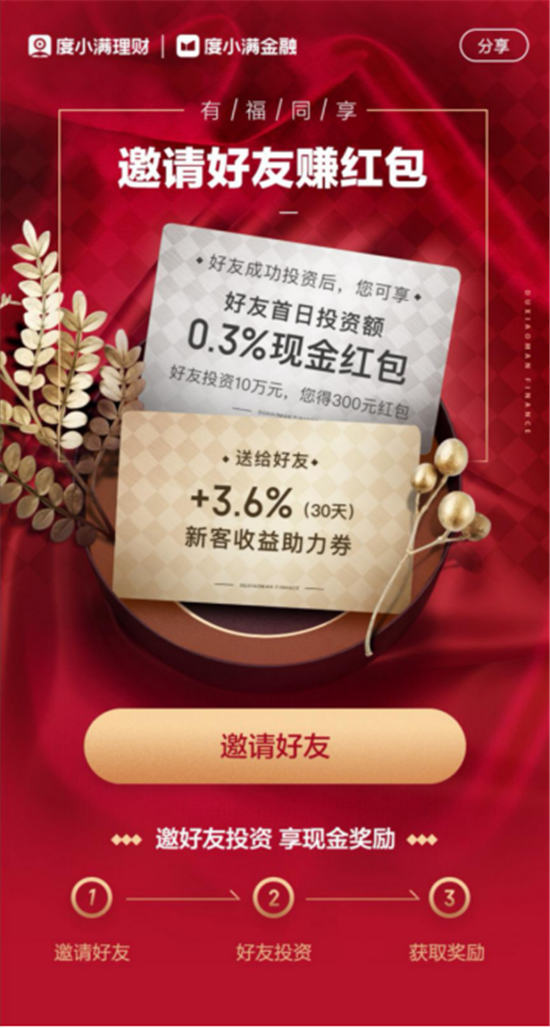 過完春節(jié)要吃土？度小滿好友”大財禮“進行時 收益高達7.9%哦！