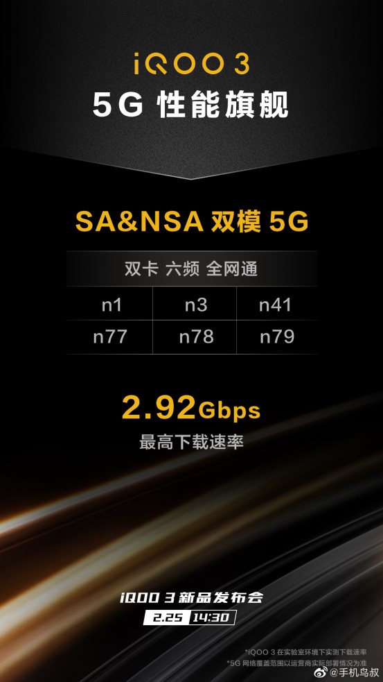 iQOO 3再曝猛料，全系支持6頻雙模5G+Wi-Fi 6，性能表現(xiàn)爆表