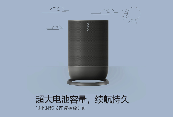 Sonos Move中國(guó)發(fā)售，“Wi-Fi+藍(lán)牙”一鍵開啟“美妙聲音，無處不在”