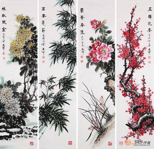 適合掛客廳的書畫作品大全，2020暢銷花鳥畫推薦