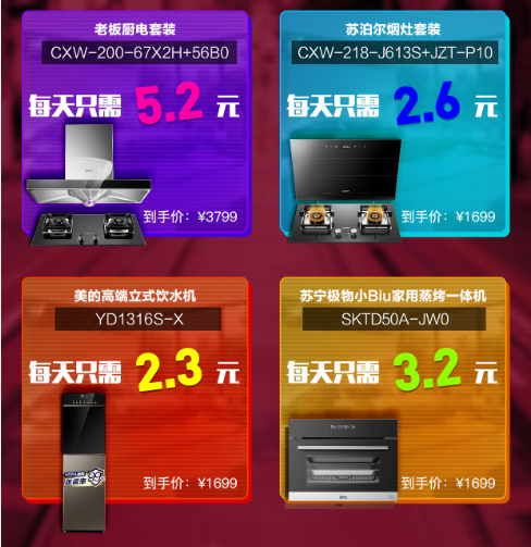 3月開門紅，蘇寧廚衛(wèi)家裝暴增630%，24期免息再延半月