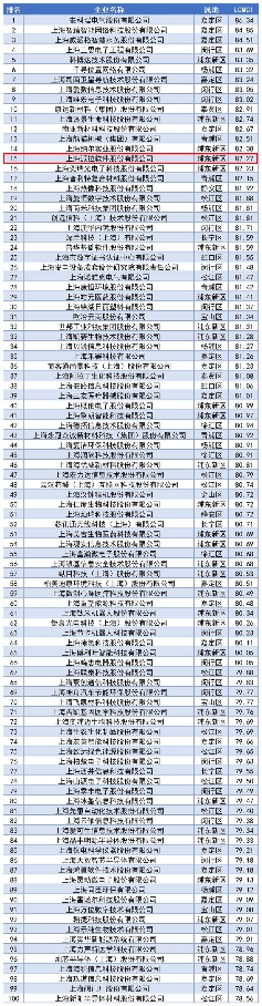 上海專精特新‘小巨人’市場競爭力指數(shù)發(fā)布，派拉軟件位列TOP100第15位