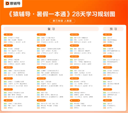 猿輔導《暑假一本通》全新升級，科學計劃孩子的暑假學習時間