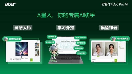 靈感大師？摸魚神器？學(xué)習(xí)外掛？宏碁非凡Go Pro AI給你親民嘗鮮體驗(yàn)！