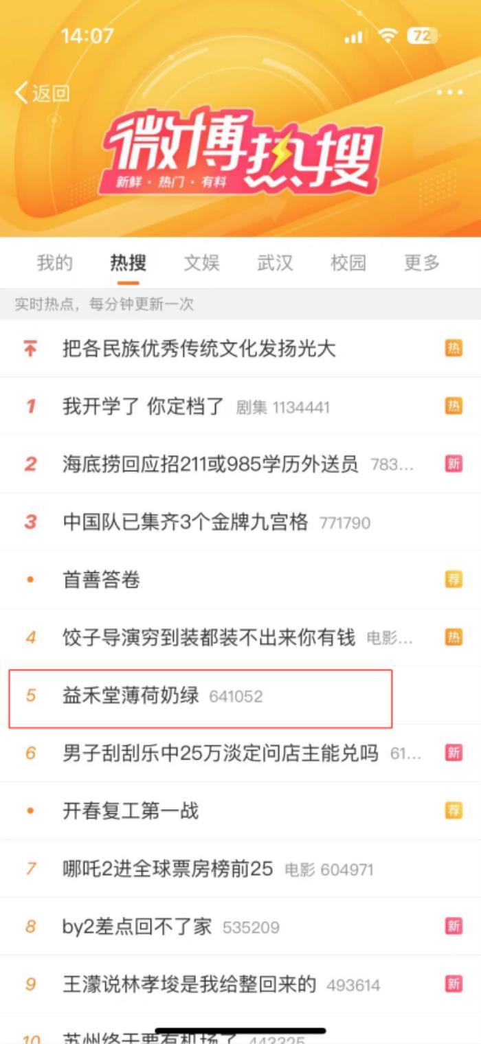 益禾堂開年大爆！喜提熱搜“第5名”，以“益趣東方敬年輕”開啟新年營銷新范式