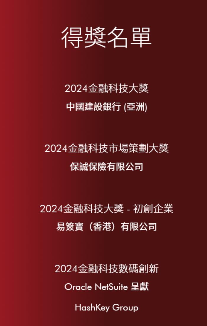 港媒爭相報道，e簽寶與金融科技巨頭同臺領(lǐng)獎！