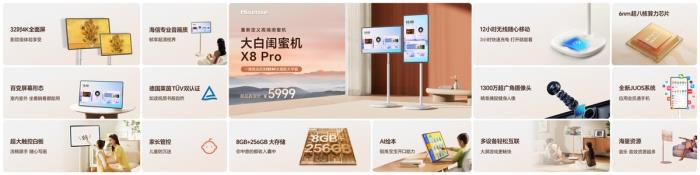 海信大白閨蜜機(jī)X8 Pro重磅發(fā)布：全球首款多形態(tài)長續(xù)航的32吋4K大平板