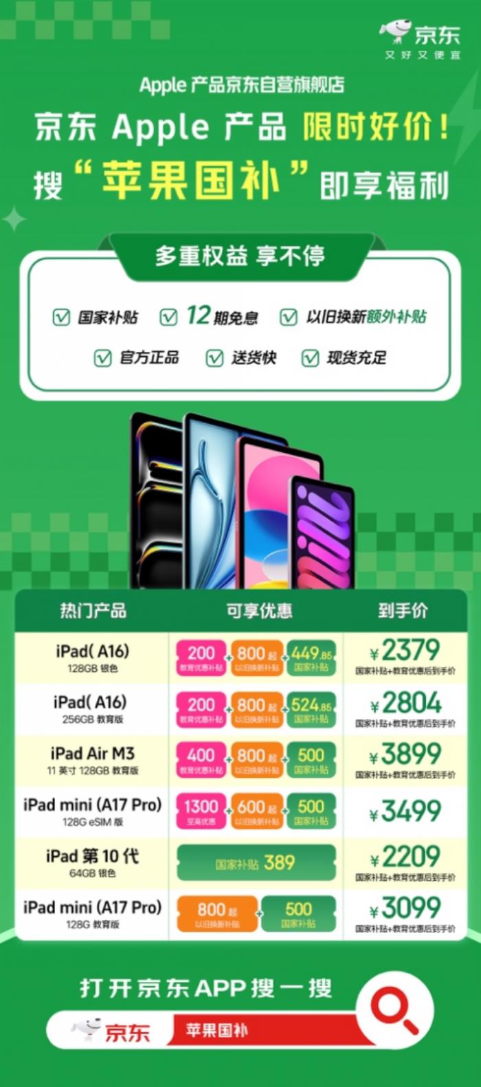 京東“國(guó)補(bǔ)”疊加以舊換新“雙補(bǔ)”火力全開！iPhone 16立減1500