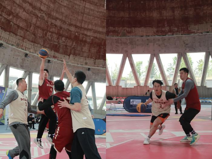 工業(yè)風“籃球盛宴”！首鋼園3V3籃球賽在冷卻塔籃球公園舉辦