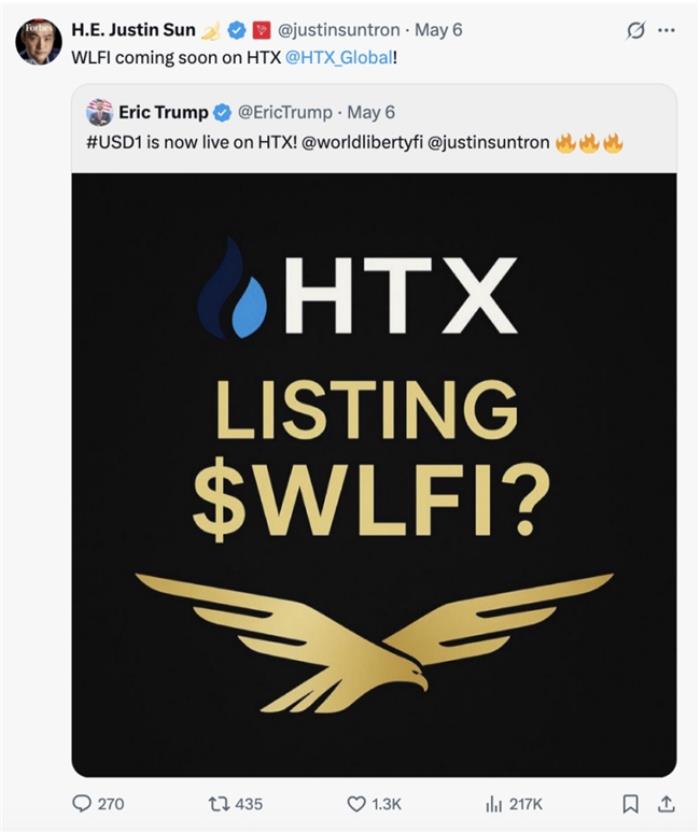 USD1上線引爆市場(chǎng)，HTX下一步瞄準(zhǔn)WLFI？