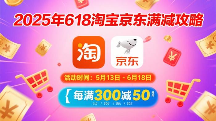 2025淘寶京東618活動時間從5月23日開始到6月18日結(jié)束！618滿減規(guī)則和優(yōu)惠力度如何？
