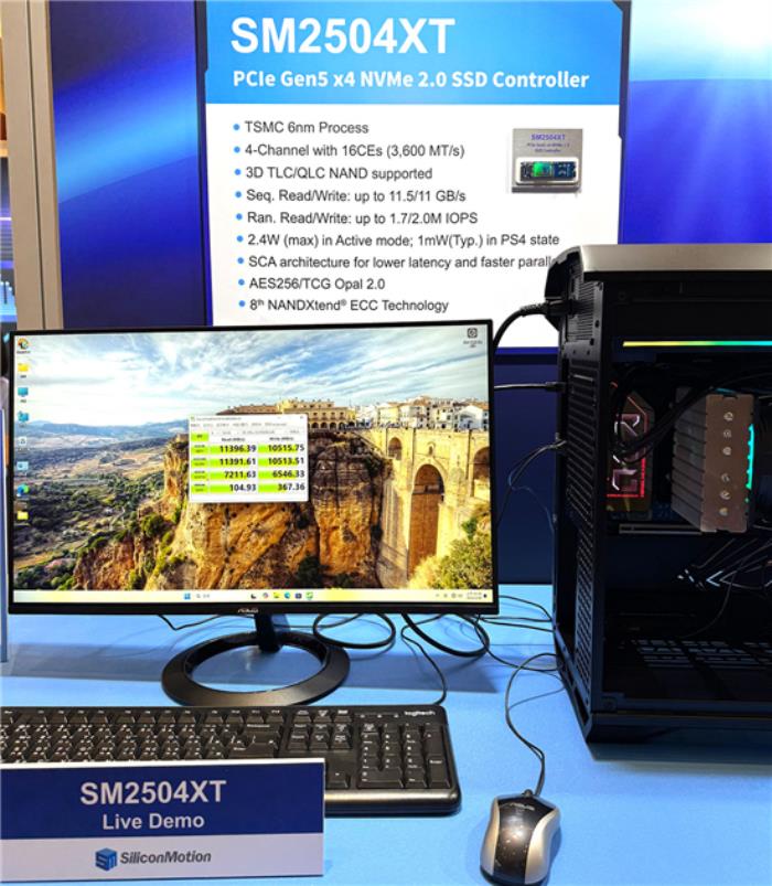 慧榮2025臺北電腦展推全新PCIe Gen5 SSD主控 能效比太強