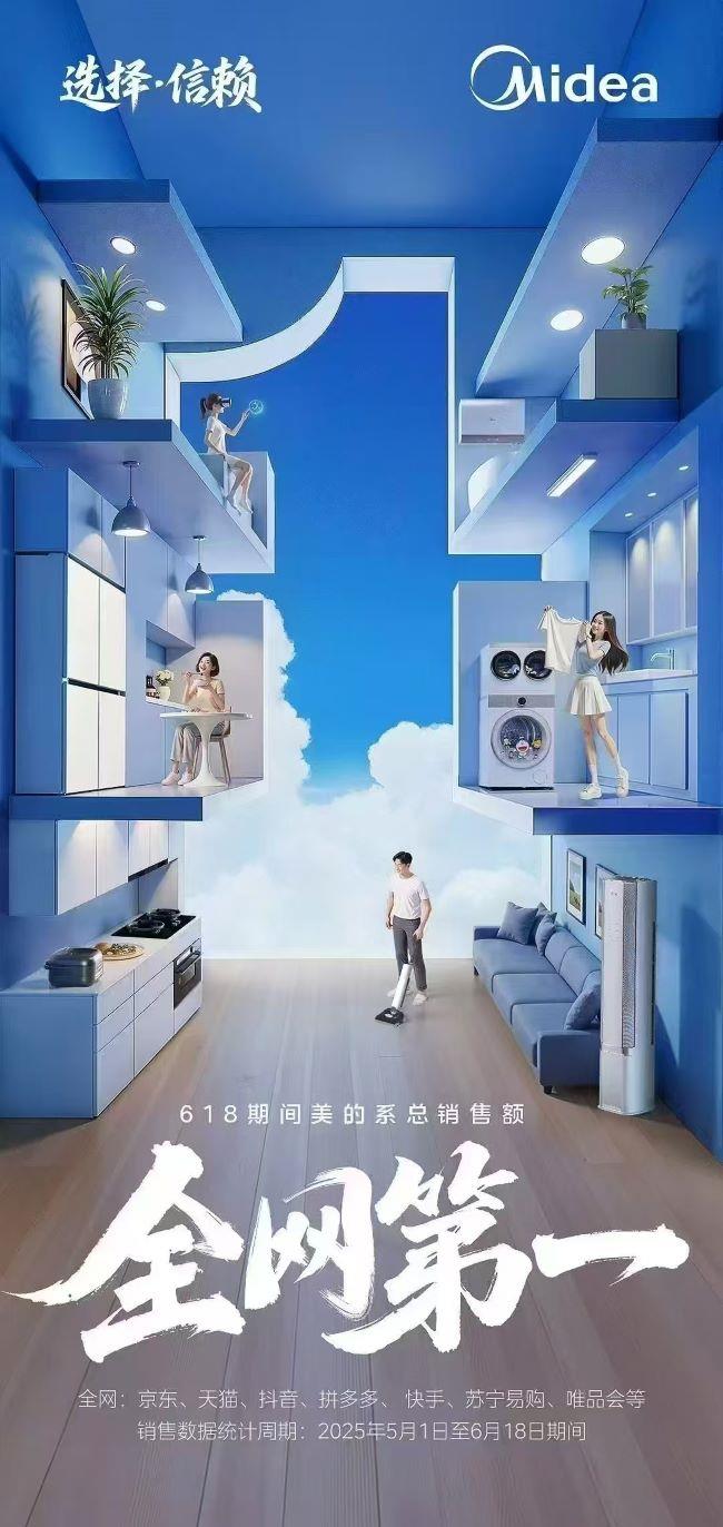 美的空調(diào)618多平臺(tái)銷量第一，以40周年技術(shù)沉淀驅(qū)動(dòng)行業(yè)升級(jí)